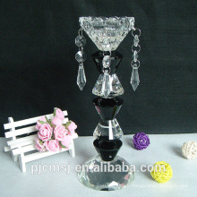 bougeoir en cristal de mode conçu avec perle en cristal suspendue pour la décoration à la maison